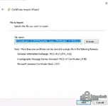 Zenzefi Certificates 12.2025 – Windows Certificate Import Wizard showing After_Sales_STANDARD_12.2025.p12.