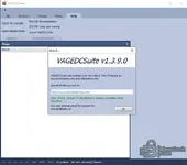 About dialog showing VAGEDCSuite v1.3.9.0 with credits and support link.