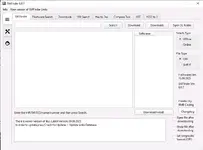 SWFinder 6.0.7 main “SW Finder” tab with offline/online search and CFF/SMR-F filters. SWFinder 6.0.7 main “SW Finder” tab with offline/online search and CFF/SMR-F filters.