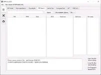 VIN Search tab showing columns for ECU, hardware, software and SA codes.