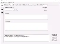 VGS2 to 3 tab for entering 4-letter SCN and viewing current vs available SCN values. VGS2 to 3 tab for entering 4-letter SCN and viewing current vs available SCN values.