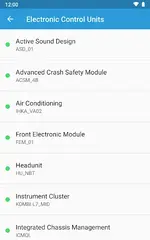 BimmerCode ECU list showing Active Sound Design, ACSM airbag, IHKA climate, FEM, HU_NBT headunit and KOMBI cluster. BimmerCode ECU list showing Active Sound Design, ACSM airbag, IHKA climate, FEM, HU_NBT headunit and KOMBI cluster.