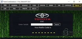 Toyota ERC module with serial input for ERC algorithm-based code retrieval.