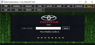 Toyota ERC module with serial input for ERC algorithm-based code retrieval.