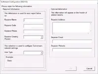 Toyota Techstream configuration screen for repairer details and region setup Toyota Techstream configuration screen for repairer details and region setup