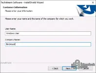 Techstream InstallShield customer information step during Windows installation