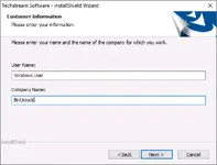 Techstream InstallShield customer information step during Windows installation Techstream InstallShield customer information step during Windows installation