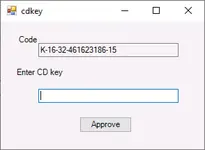 Small license code input dialog used by the toolkit during setup Small license code input dialog used by the toolkit during setup