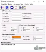 WABCO Trailer iABS diagnostics in TOOLBOX PLUS 13.7.0.1 with ECU information and faults