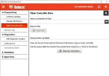 Bobcat Service Analyzer 92.0 Clear Controller Data with factory event log reset Bobcat Service Analyzer 92.0 Clear Controller Data with factory event log reset