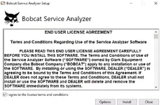 Bobcat Service Analyzer 92.0 installer EULA window before installation Bobcat Service Analyzer 92.0 installer EULA window before installation