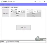 PatsKey Solution v2025 other functions with BCM and RFA key counters and Clear DTC button