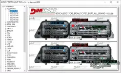 EDC17C49 connector overlay with CAN H L GPT and 12V GND pins highlighted