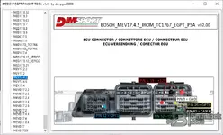 MEV17.4.2 PSA connector with 12V GND CAN and GPT pins