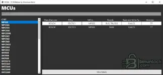 MCU index in PCM Helper v1.x listing MPC5xx SH705x and Tricore entries