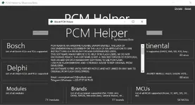 PCM Helper v1.x about window describing purpose and non affiliation PCM Helper v1.x about window describing purpose and non affiliation