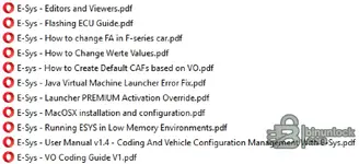 E-Sys editors and viewers tab, v1.4 docs pack with core tools list
