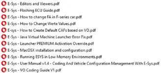 E-Sys editors and viewers tab, v1.4 docs pack with core tools list