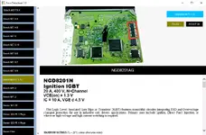ECUs Datasheet v2.0 NGD8201N ignition IGBT page with ECU callout