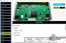 ECUs Datasheet v2.0 page for MLD1N06CL MOSFET with specs