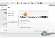 Hitachi MPDr version information window showing MaintenancePRO branding