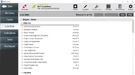 eTechnician v2.1 live data list with find and print options eTechnician v2.1 live data list with find and print options