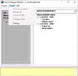 Version 0.1.0.3 toolset menu showing clear service history, transfer to HU and settings. Version 0.1.0.3 toolset menu showing clear service history, transfer to HU and settings.