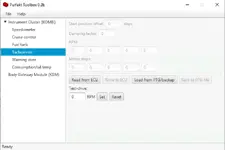 Tachometer RPM scaling and motor step parameters within Perfekt Toolbox 0.2b. Tachometer RPM scaling and motor step parameters within Perfekt Toolbox 0.2b.