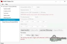 Switch consumption gauge to oil temperature and set thresholds using Perfekt Toolbox 0.2b.