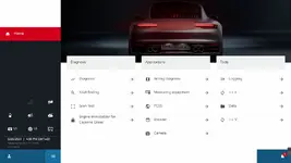 PIWIS v42.950 home screen with diagnosis, applications, wiring diagrams and logging tools PIWIS v42.950 home screen with diagnosis, applications, wiring diagrams and logging tools