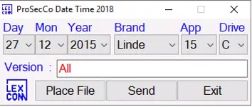 ProSecCo Date Time 2018 interface featuring a Version field for later diagnostic program generations. ProSecCo Date Time 2018 interface featuring a Version field for later diagnostic program generations.