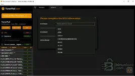 Dialog to select ECU brand and model before loading solutions. Dialog to select ECU brand and model before loading solutions.