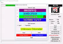 M35080/080D0WQ/160D/35160 module screen for odometer memory operations. M35080/080D0WQ/160D/35160 module screen for odometer memory operations.