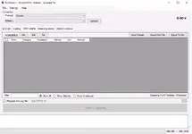 ECUTools data logging view with variables table and CSV import export buttons