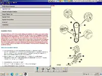 Autodata v3.45 timing belt diagram with torque values and replacement notes