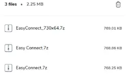 Folder view of BMW EasyConnect package with EasyConnect_730x64 and standard EasyConnect 7z archives ready for download. Folder view of BMW EasyConnect package with EasyConnect_730x64 and standard EasyConnect 7z archives ready for download.