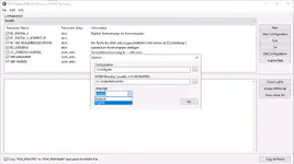 NCS Expert MAN file coding tool v1.0 RC2 options dialog with WORK directory and German English language selection. NCS Expert MAN file coding tool v1.0 RC2 options dialog with WORK directory and German English language selection.