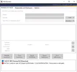 NCS Dummy 0.6.10 Modules and Traces main window after launch with empty trace editor and status log.