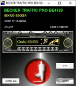 Becker Traffic Pro BE4720 navigation radio code calculator from 24LC04 EEPROM, Mercedes BMW car radio PIN from BIN dump.