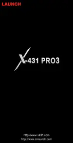 Launch X431 PRO3 LINK V7.05.022 splash screen for Thinkdiag 2 and Ediag Plus Android OBD2 diagnostics.