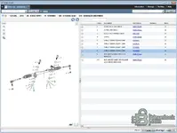 Chrysler EPC5 2020-09 steering gear rack exploded view with linked parts list for Dodge Viper.