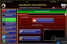 Easy Renault 6.1.4 direction assistée screen for electric power steering status reading fault erase and assistance reset.