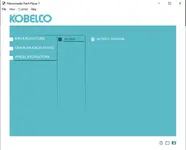 Kobelco manual DVD viewer on Flash Player 7 showing wheel excavator SK100W-2 with S5YE0002E code for service manual PDFs.