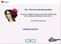 About dialog of IDA — Interactive Disassembler version 9.0 About dialog of IDA — Interactive Disassembler version 9.0