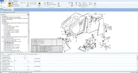 PROSIS v4.6.9.0 cab body panels exploded view with item callouts and part numbers