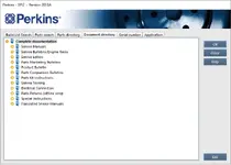 Perkins SPI2 2018A documentation directory showing service manuals, bulletins, connectors, and special instructions. Perkins SPI2 2018A documentation directory showing service manuals, bulletins, connectors, and special instructions.