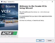 Scania VCI4 driver files for VCIx device — Windows USB driver setup wizard for ACTIA Scania VCI4/VCI5 diagnostic interface, fix device not recognized, install VCIx device driver for Scania truck diagnostics and SDP3 connectivity.