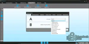 WinTrac 6.12.0.21 OptiSet Plus screen for sending, retrieving, and resetting OptiSet profiles on Thermo King units.