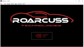 TunerCalc About screen showing Roarcuss Technologies branding and version information TunerCalc About screen showing Roarcuss Technologies branding and version information