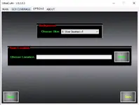 UltraCuttr Options tab with skin/background selection and save location settings